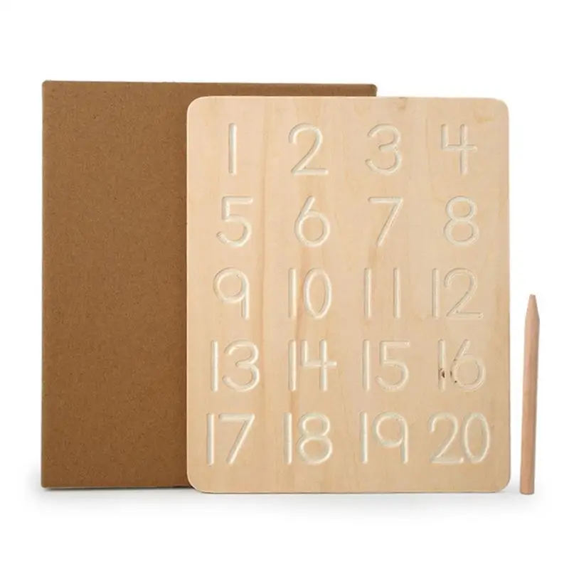 

Wooden Letters Practicing Board Double-Sided Alphabet Tracing Tool Montessori Gift For Preschool 3 4 5 Years Old Kids Learning