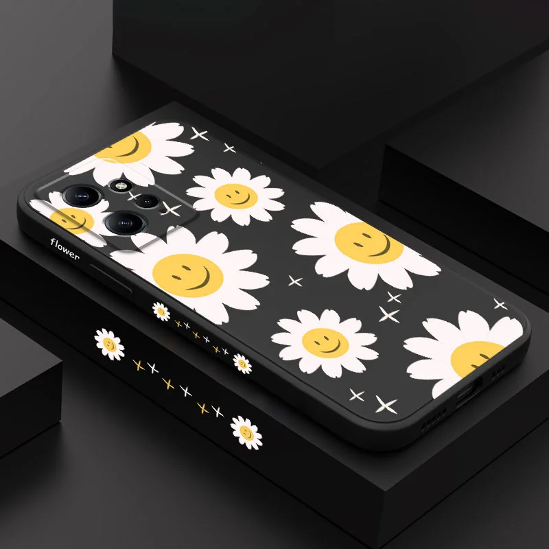 

Smiling Daisies Phone Case For Xiaomi Redmi Note 12 11 11S 10 10T 10S 9 9S 8 7 Pro Plus 4G 5G Liquid Silicone Cover