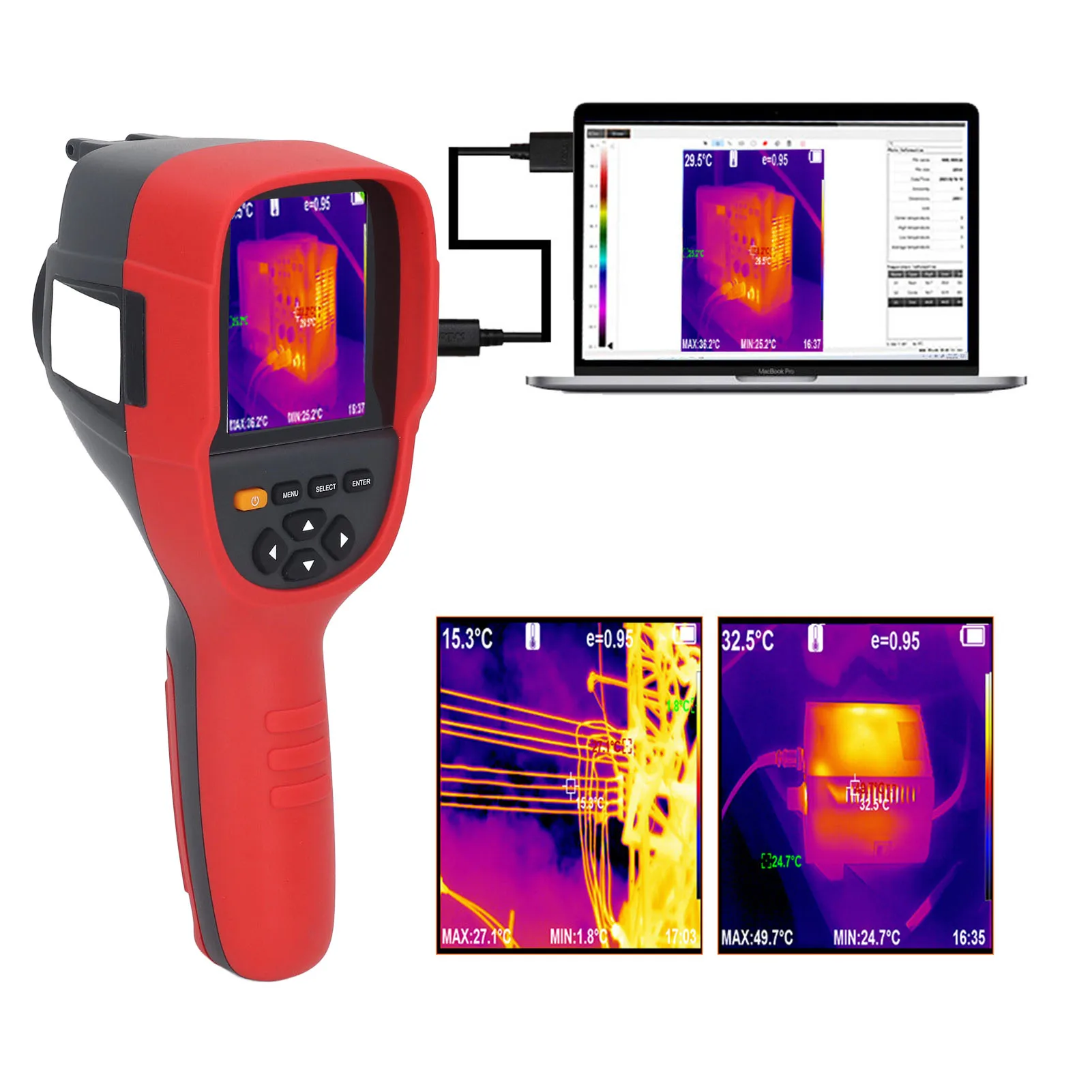 Тепловизор экрана 3.2ин точности камеры термического изображения регулируемый