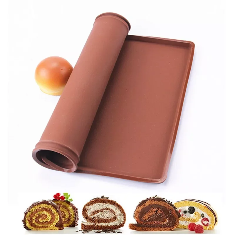 

NEW2022 36*28CM Non-Stick Silicone Baking Mat DIY Macaron Bread Cake Pastry Dessert Making Tools Oven Swiss Roll Pad Bakeware -5