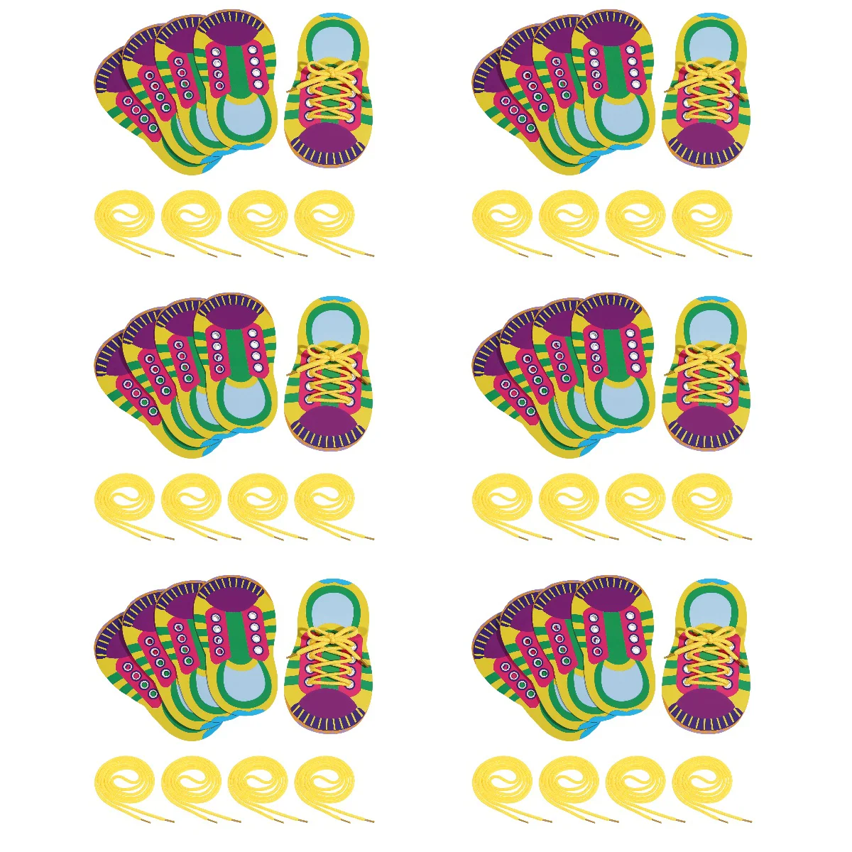 

30 Sets Textbook Early Educational Toy Shoelace Teaching Aids Toddler Laces Tie Shoelaces Lacing Toys Toddlers Practice Kids