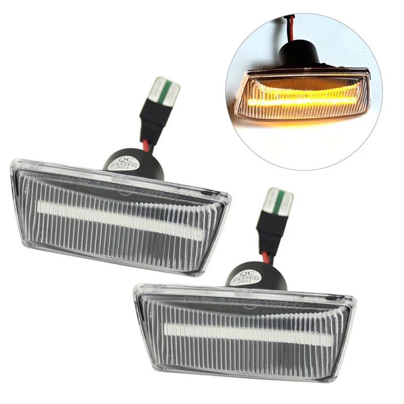 

1 Pair 12V Clear Lens Dynamic LED Side Marker Light Fender Lamp Indicator Fit for Opel Chevrolet Holden Cadillac Buick 13497989