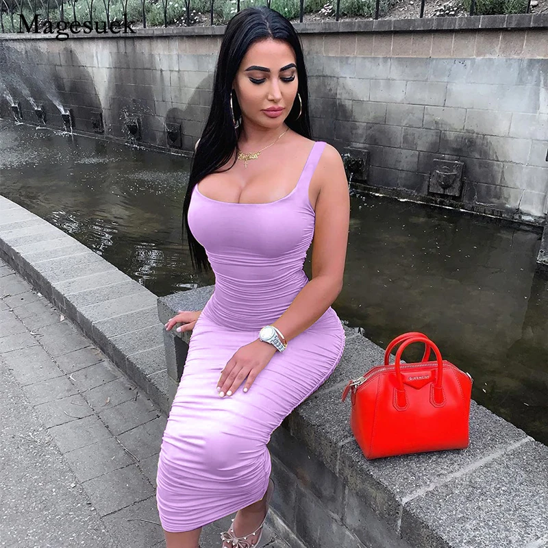 

Женское Плиссированное офисное платье, элегантное Зеленое Длинное Платье с открытой спиной, черное повседневное облегающее платье, весна-л...