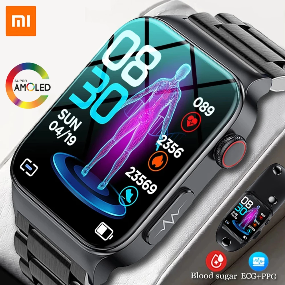 

XIAOMI Cardiac Blood Glucose High End Smart Health Watch Temperature ECG Monitoring Men Women Smart Watch Chest Patch Heart Rate