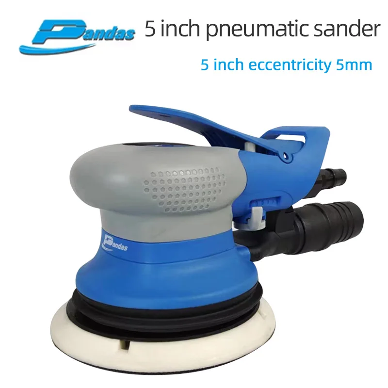 Original PANDAS Pneumatic 5 Inch 8 Hole Sandpaper Machine Handheld Dry Grinder Central Dust Collection
