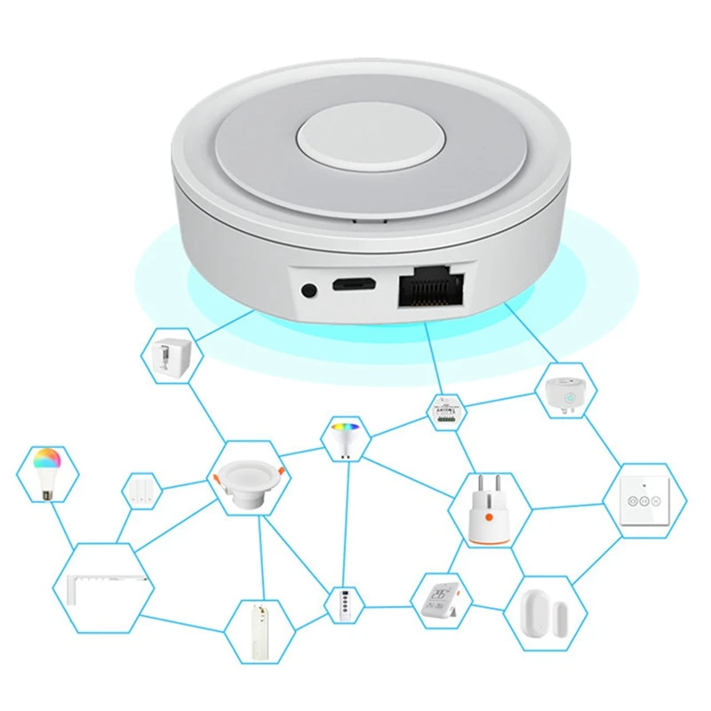 Фото Проводной шлюз Tuya ZigBee, центр умного управления, интерфейс LAN, дистанционное управление через приложение, подустройства. №5