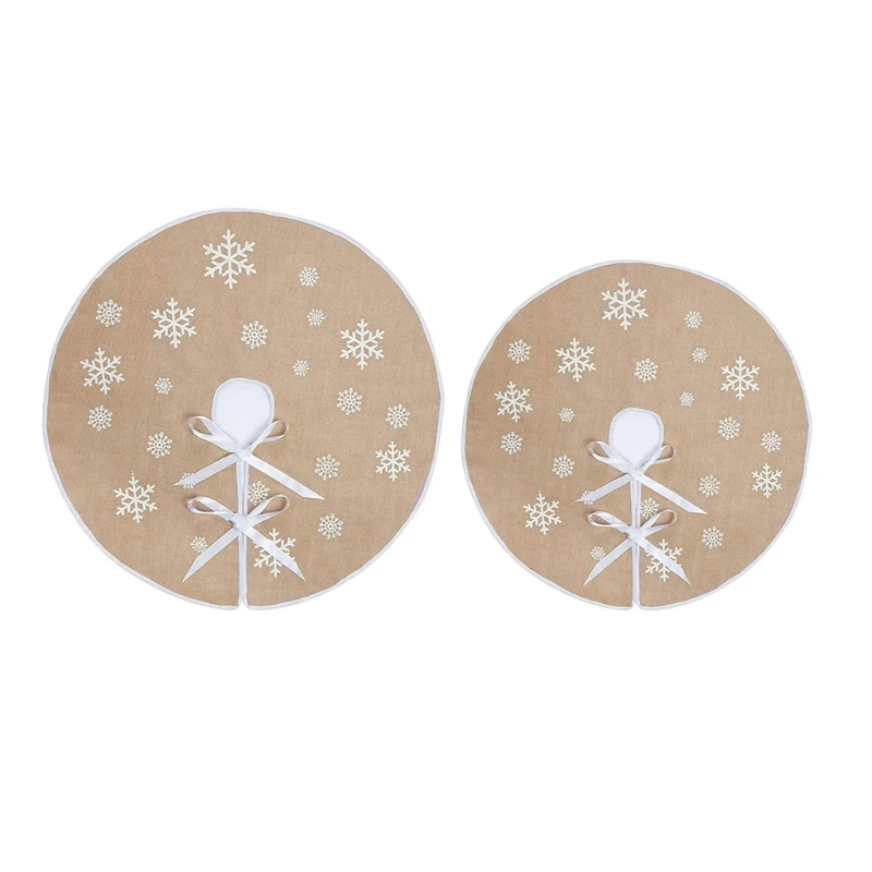 

Christmas Tree Skirt Decoration White Snowflake Skirt for Xmas Holiday Decor