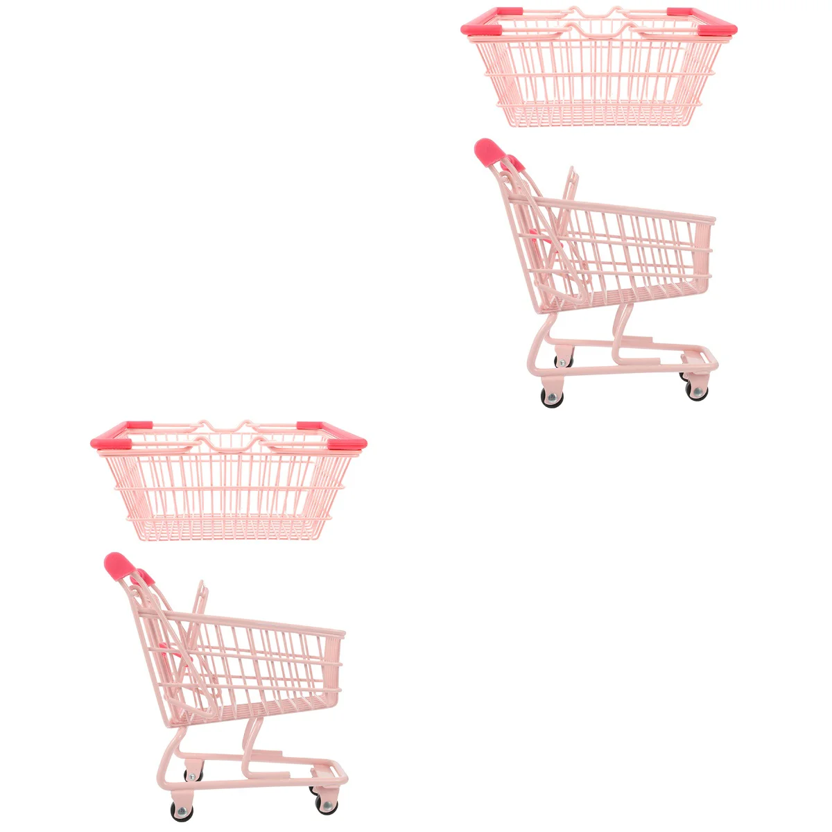 

2 Sets Miniature Basket Tiny Shopping Basket Shopping Cart Kids Shopping Cart Kids Basket