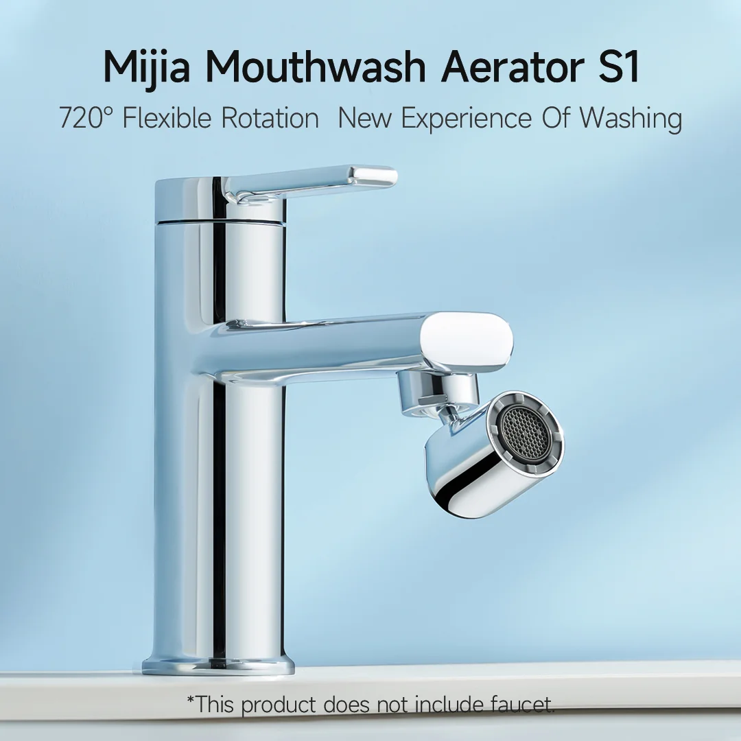 

Mijia new Mouthwash Aerator S1 Air splash proof sparkling water Kitchen Faucet Diffuser 140° super angle adjustment