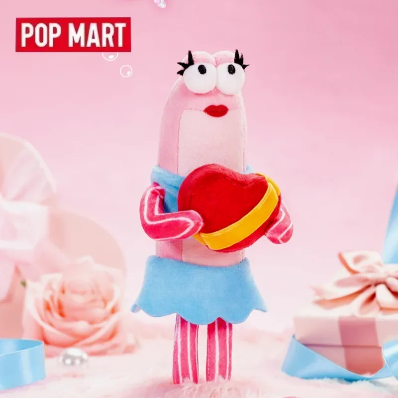 Фото POP MART GONG Bikini Bottom Buddies Романтическая серия «Рыбки» Плюшевый брелок Слепая коробка-сюрприз Куклы-игрушки Аниме-фигурка №4