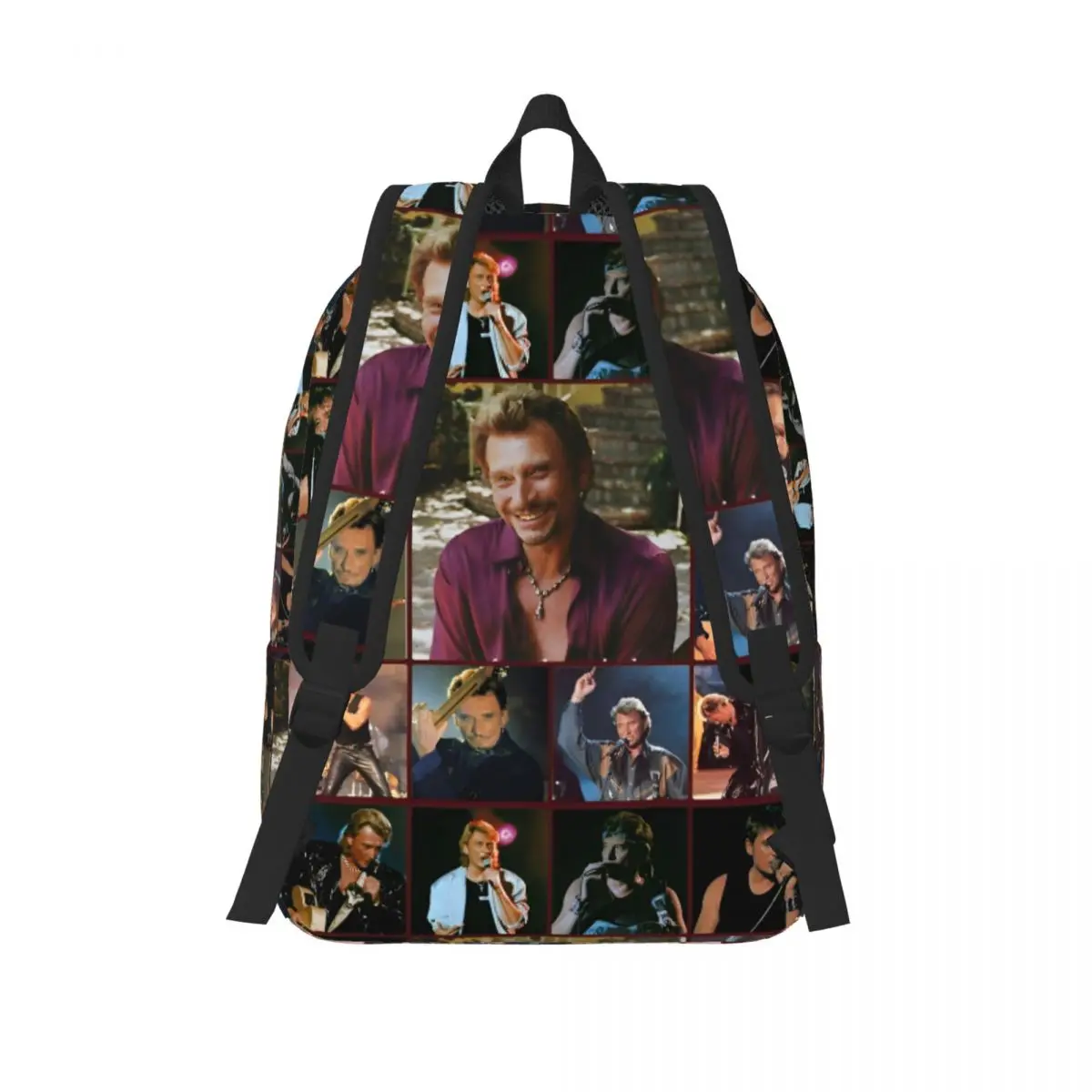 Фото Johnny Hallyday модный рюкзак студенческая работа рок-звезда музыка французский певец рюкзак для мужчин женщин ноутбук компьютер холст сумки №3