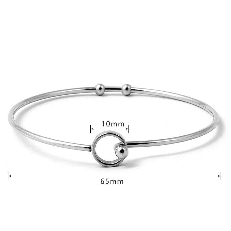 65mm Stainless Steel Bracelet 10mm Round Bead Cross Buckle Fashion Personalized New Bracelets Holder For DIY Jewelry Accessories