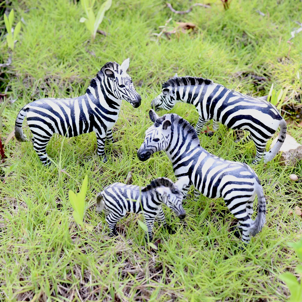 

Mini Wild Zoo Farm Animal Zebra Model Action Figures Toy Simulation Animal Toy Figures For Children Kids Gift Cognitive Toy