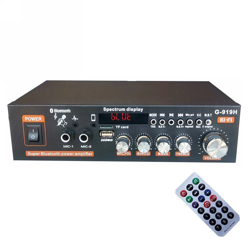 AK35/G919H 1000 Вт усилители мощности для дома и автомобиля 2-канальный Bluetooth объемный