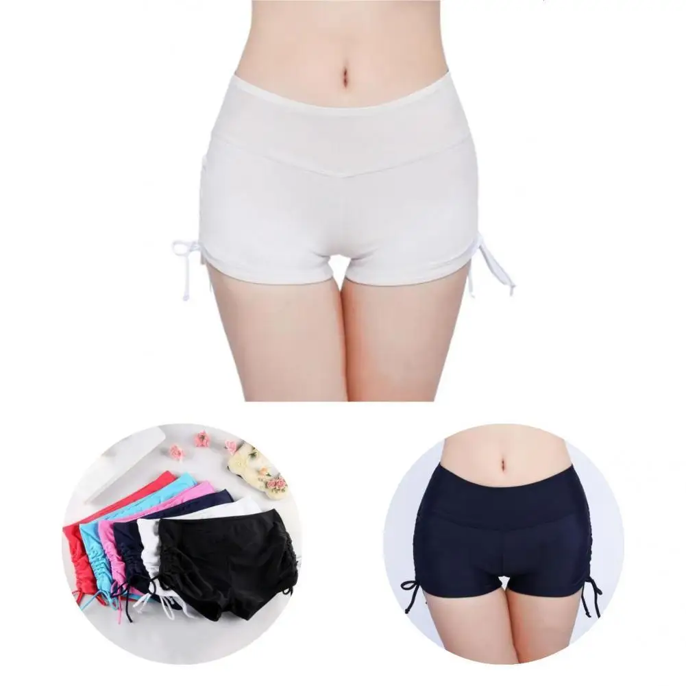 

Модные плавки с боковым шнурком, легкие пляжные шорты, женские плавки для дайвинга с высокой талией