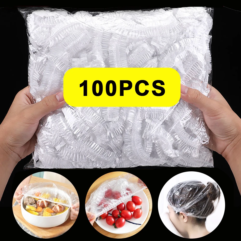 

10/100 шт., одноразовые пластиковые эластичные пакеты для хранения продуктов