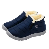 2022 snow boots women shoes warm plush fur ankle boots winter female slip on flat casual shoes waterproof ultralight footwear