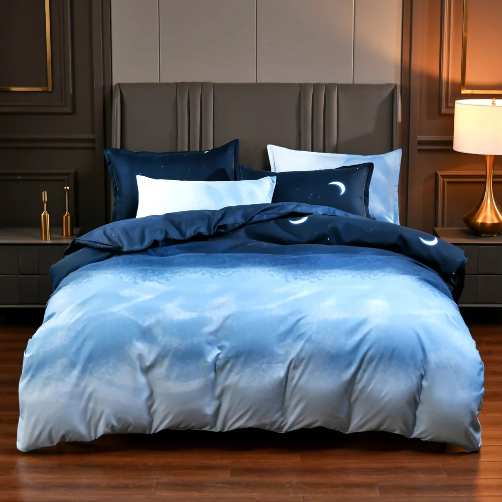 

Black And White Bedding 3pcs Set Set Suitable For Double Bed Marriage Queen/King Comfort Set Duvet Cover With Pillowcase