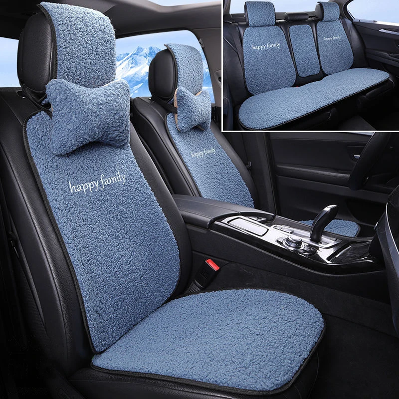 

Car Seat Cushion Artificial Lamb /Rabbit Plush Thicken To Keep Warm Auto Universal Seat Cover Autumn/winter Seats Protection Pad