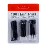 100pcs black waved u shaped hairpins salon metal hair clips women diy u hair pin bobby pin hair styling