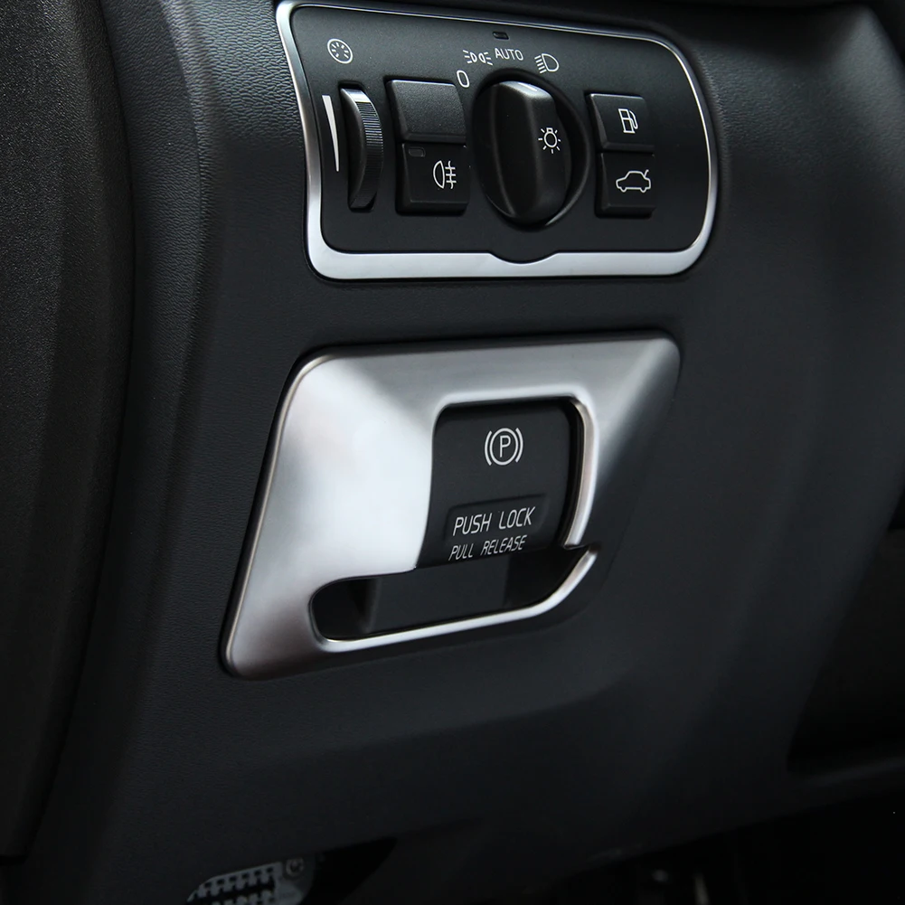 

Electronic Handbrake Button Frame Replacement ABS Accessories Chrome Paste Installation For For Volvo S60 V60 S80