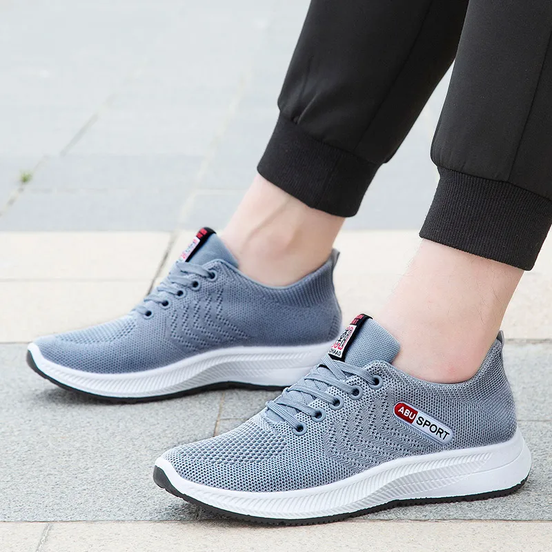 Men Soft Bottom Casual Sneakers Mesh Breathable Anti Slip Male Running Shoes Unisex Lightweight Jogging Shoes for Men Promotiom