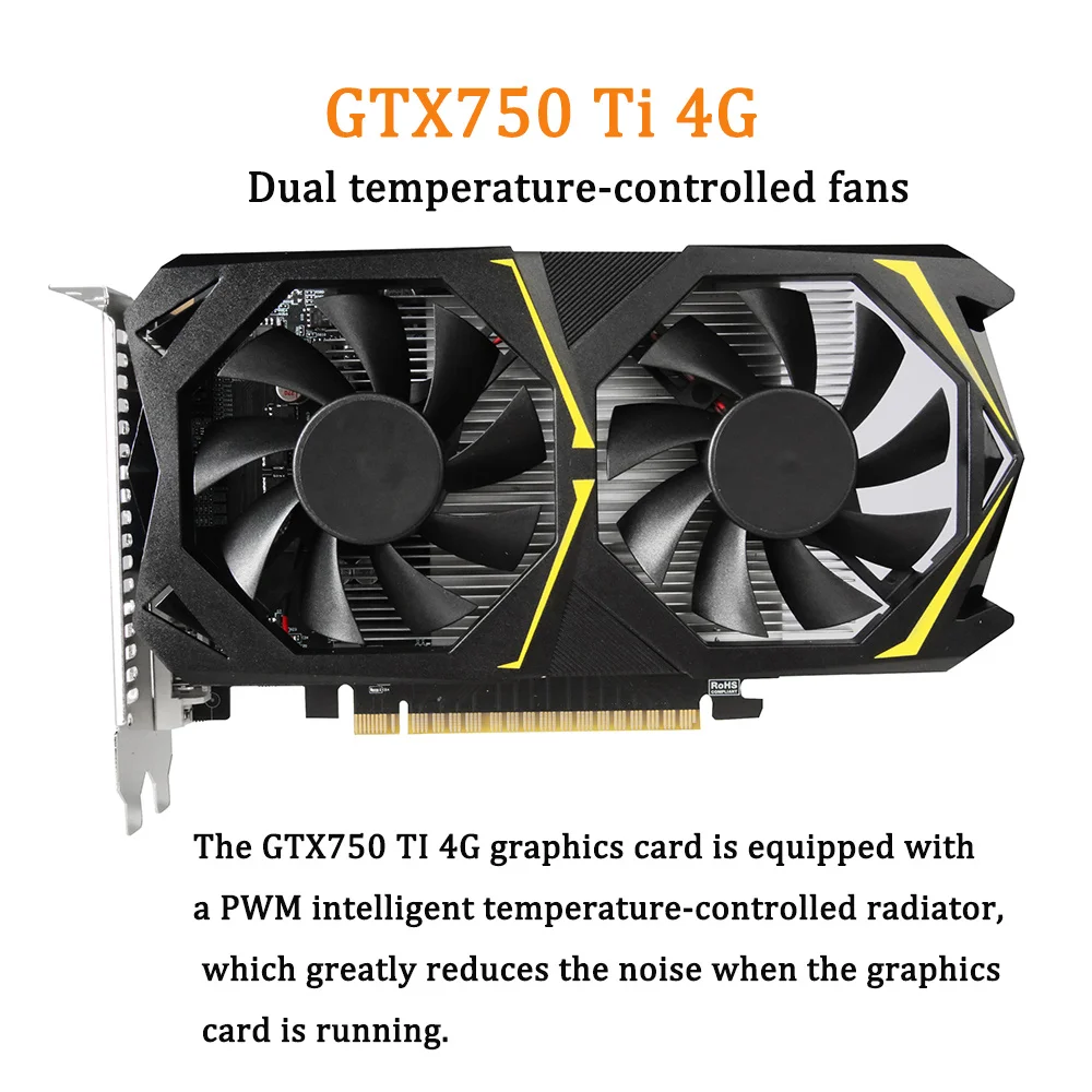 Графическая карта GTX 750TI видеокарта PCI-E X16 2 0 750 бит GDDR5 4 Гб видеокарты HD VGA DVI-I для