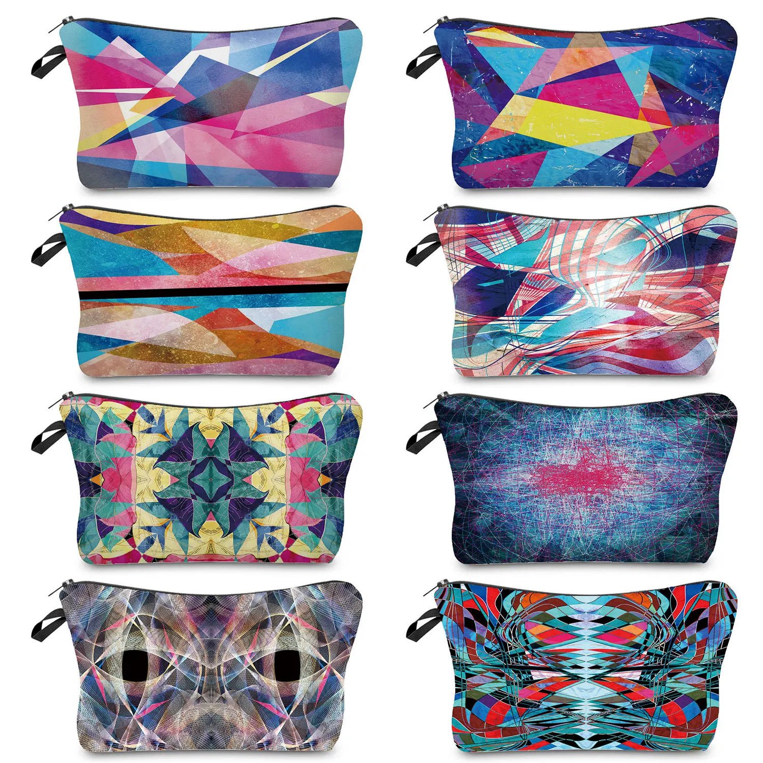 

Student Trendy Pencil Case Multi Color Block Art Women's Cosmetic Bag Original Design Travel All-Match Outdoor Ladies Makeup Bag
