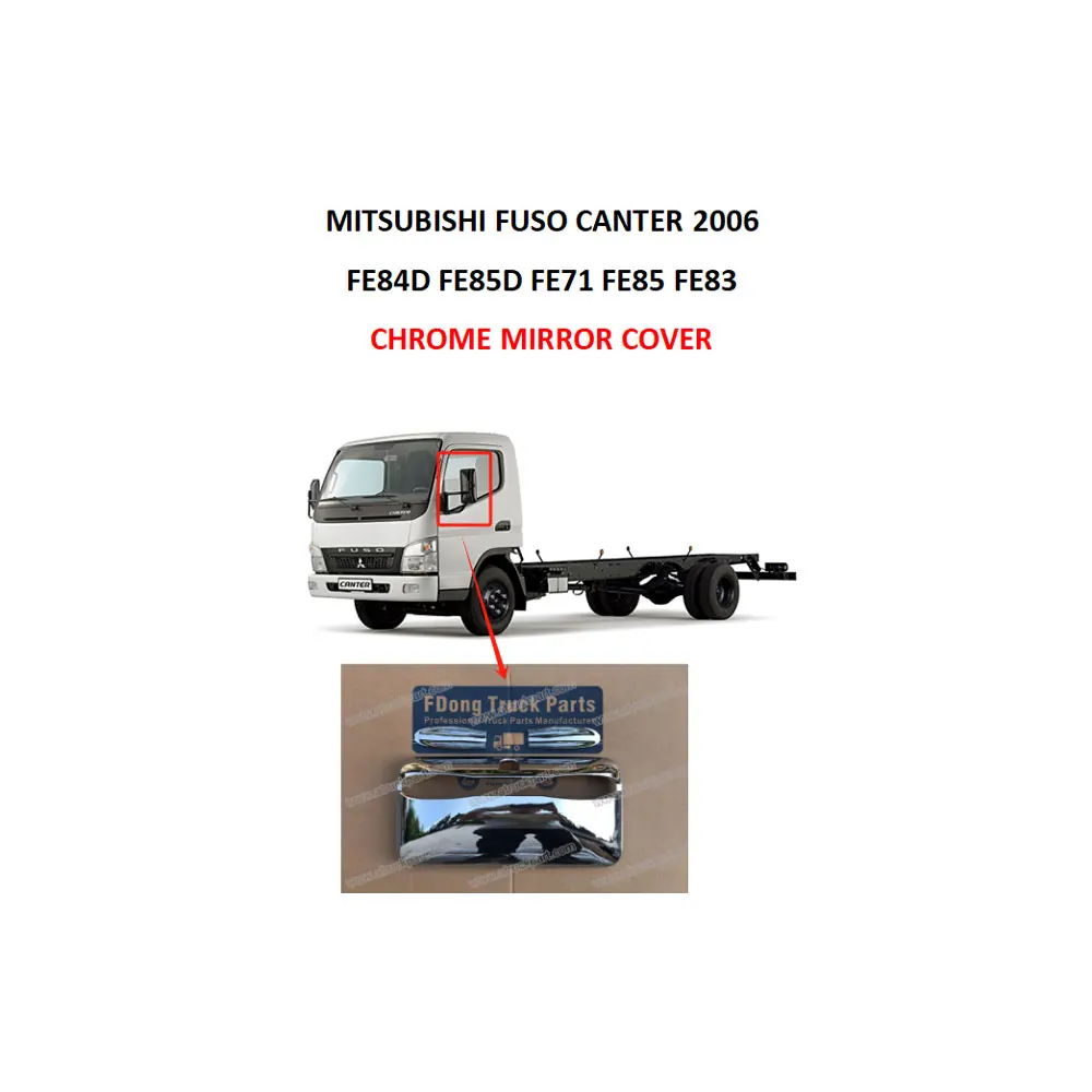 Фото FDONG 1 шт. хромированный чехол для зеркала 37*19 см для MITSUBISHI FUSO CANTER 2006 FE84D FE85D FE71 FE85 FE83 №1