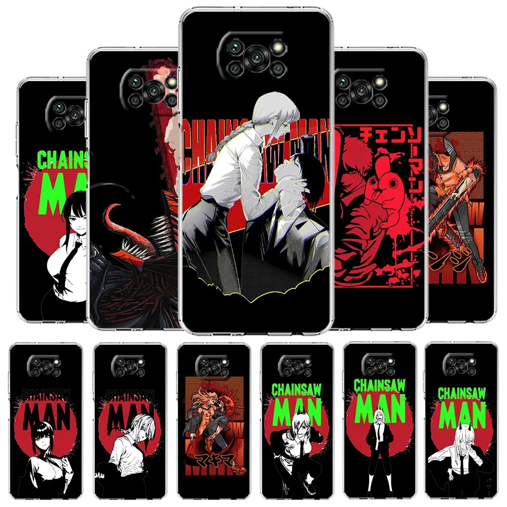 

Anime Denji Chainsaw Man Makima Case For Xiaomi Poco X3 NFC F3 M3 X4 X5 Pro 5G Mi 11 Lite Ultra 11T 11X 12 12T Pro 11i Cover