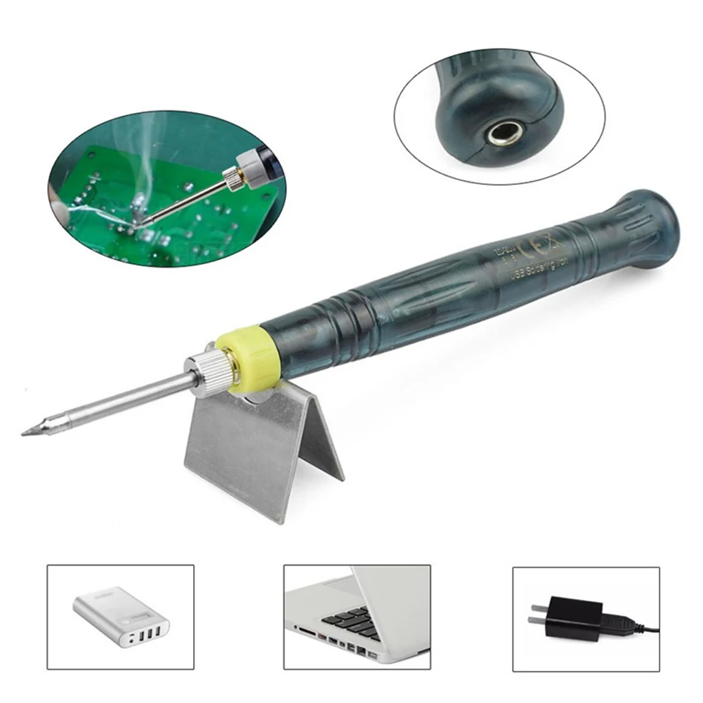 

5V 8W Electric Solder Iron Rework Station Heat Pencil Welding BGA Repair Tool Kit USB Soldering Iron with Tin Wire Soldering Pen