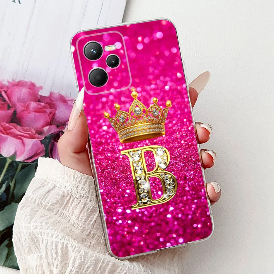 Фото Чехол для Realme C35 RMX3511, чехол с милыми буквами в виде короны, 6,6 дюйма, прозрачный силиконовый чехол для телефона Realme C35 RealmeC35, мягкий чехол-бампер №3