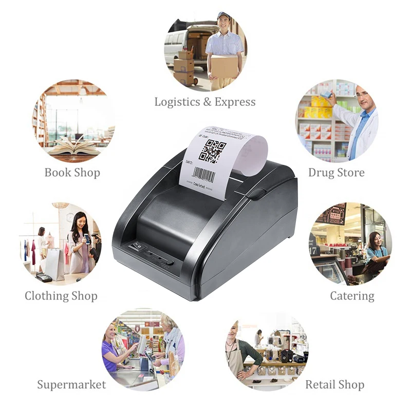 Desktop Thermal Printer Receipt 58mm Bluetooth USB Wireless/Wired Support Android/Windows System ESC/POS for Store Receipt Print images - 6