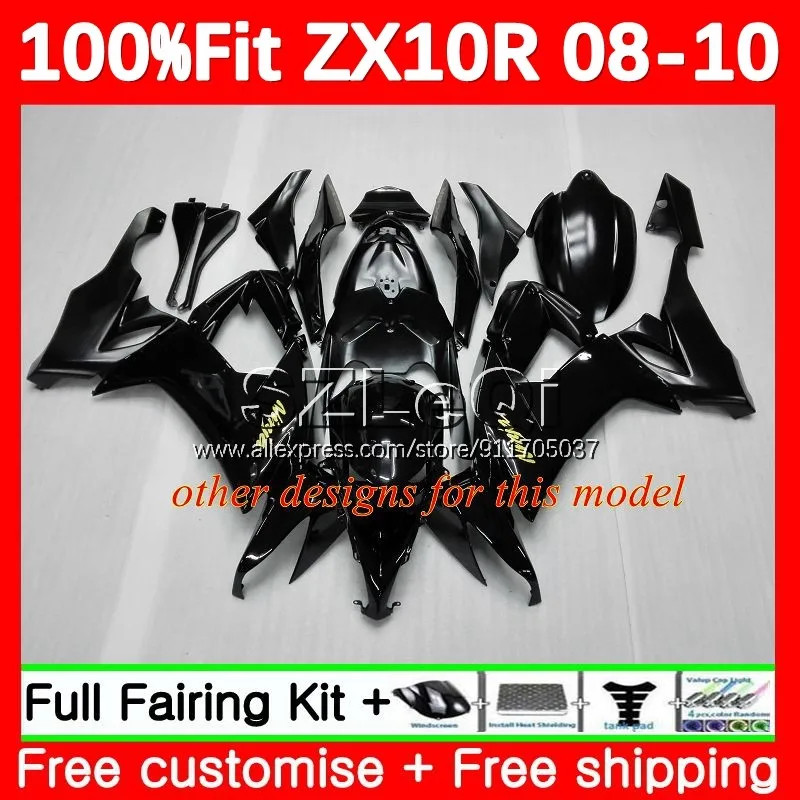 Инъекционный корпус для KAWASAKI NINJA ZX-10R ZX 10 R Metal Blue 10R 1000 CC 110No.68 ZX10R 08 09 ZX1000 2008 2009 2010