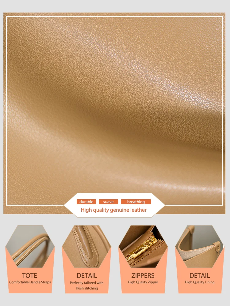 Женская сумка-тоут из натуральной кожи кофейного цвета