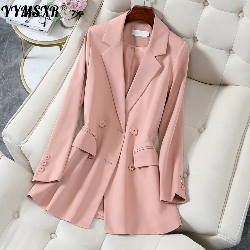 M-5XL Women's High-end Suit 2022 Spring and Autumn New Temperament Double-breasted Female Jacket Office Professional Wear
