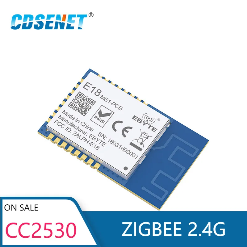 10pcs Zigbee 2.4GHz CC2530 Core Board SMD Wireless rf Module CDSENET E18-MS1-PCB SPI Transmitter Receiver PCB IPX Antenna