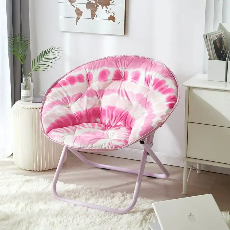 

Faux Fur Printed Saucer™ Chair, Pink Tie Dye