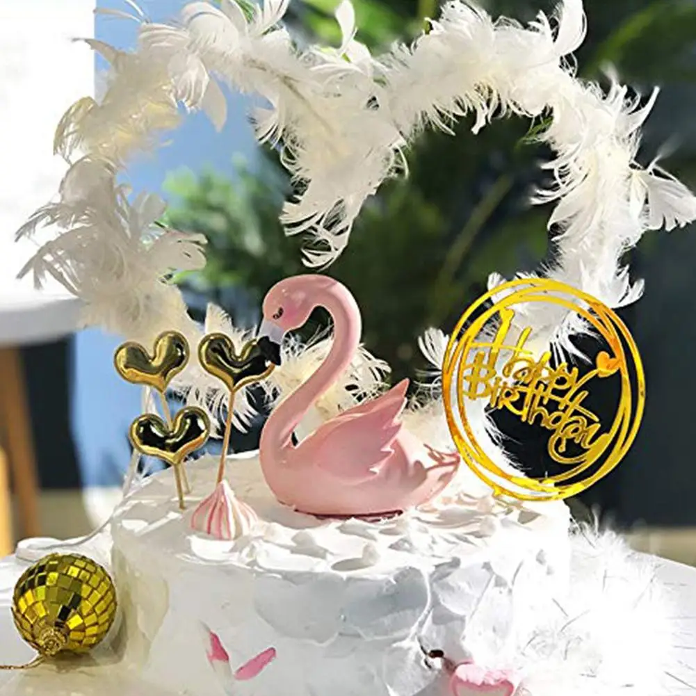 

Feather Cake Topper Decoration for Birthday Party Wedding Use Baking decoration