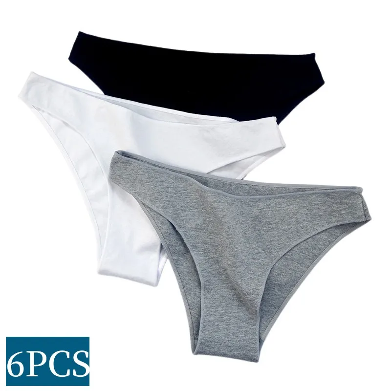 

6PCS/Set Women's Pantys Cotton Briefs Underwear Female Underpants Low Rise Stretch Underwear Sexy Lingerie Soft High Cut Panty
