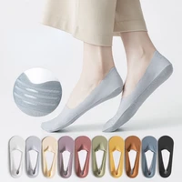 summer socks womens cotton no show breathable low cut ankle mens silicone non slip invisible woman shoe slippers thin invisible