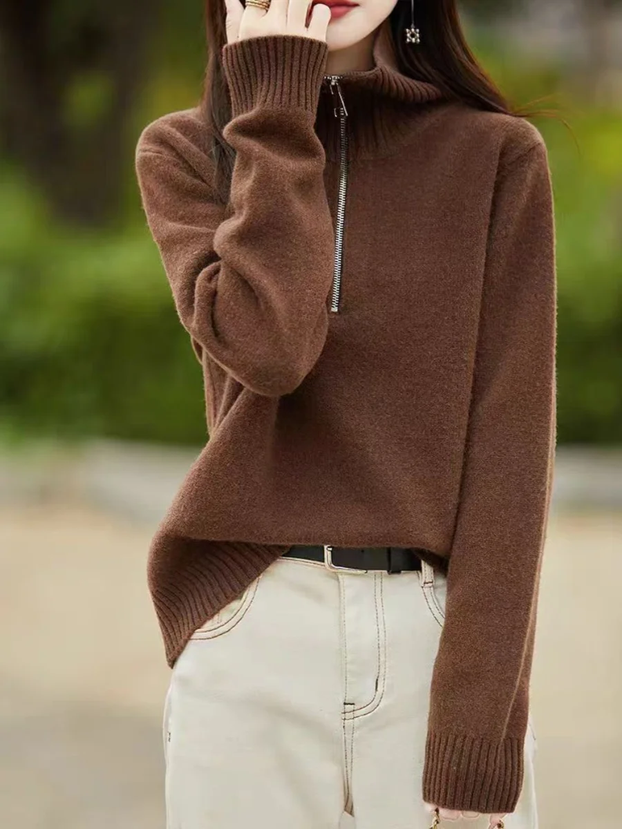 Girdear с белым воротником новинка 2024 осень и зима новый мягкий клейкий свитер