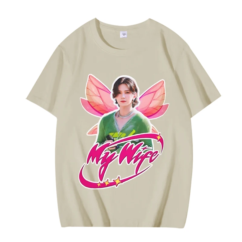 Футболка Ateez Yeosang My Wife Kpop 2025 для мужчин и женщин, большие размеры, 100% хлопок, горячая распродажа, с коротким рукавом, летний принт, унисекс, топы больших размеров (art.: 3920ce1fd44eb) - 3920ce1fd44eb