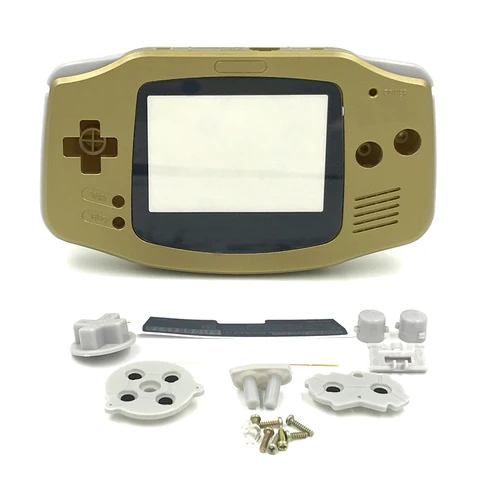 Полный комплект корпуса с резиновыми кнопками защиты объектива экрана для консоли Game Boy Advance GBA