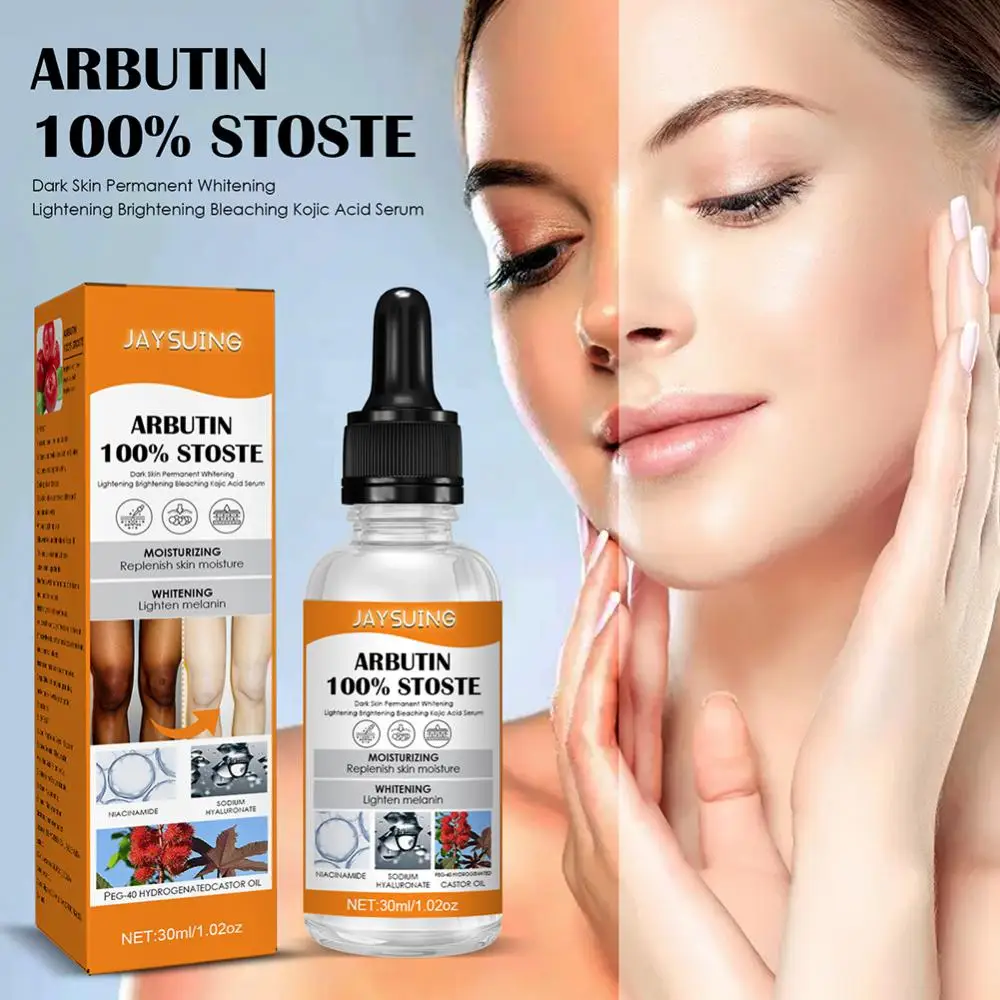 

Арбутин, сыворотка для лица с гиалуроновой кислотой, отбеливающая, увлажняющая, осветляющая, веснушек, темных пятен, улучшающая и осветляющ...