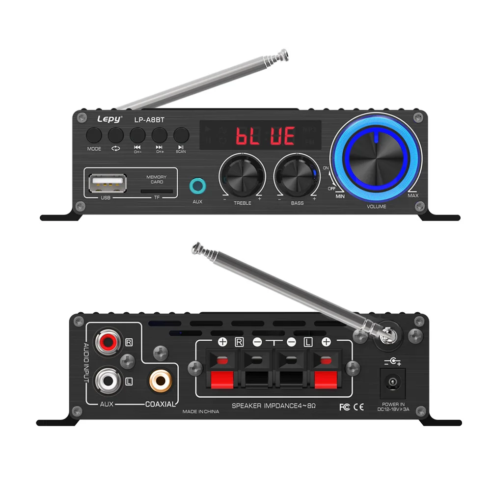 Фото Коаксиальный усилитель декодирования Bluetooth 5,0, FM, USB, функция TF, поддержка WAV/APE/FLAC, музыка без потерь, 3x30 Вт №2