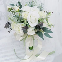 hand bouquet artificial silk floral wedding dress props bridal bouquets for wedding engagement ritual accessories
