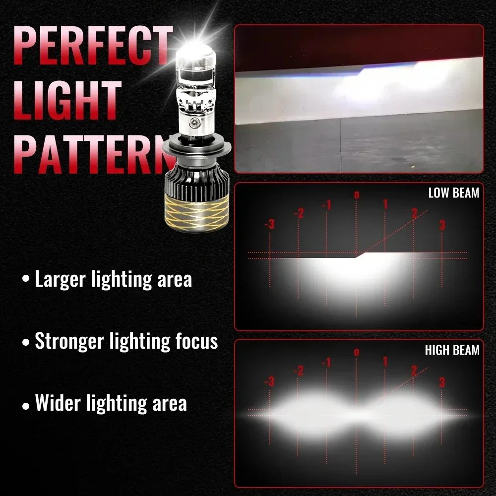 H4 Bi LED Мини-проектор Линза Автомобильная Фара Лампа Canbus Мотоцикл Авто