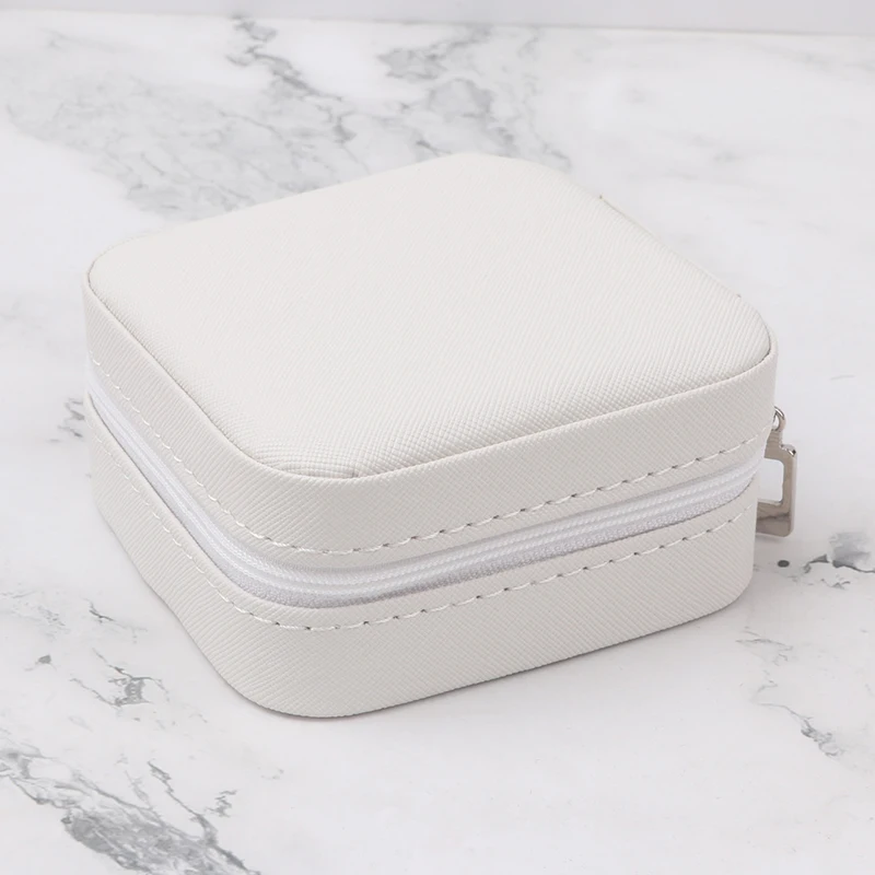 Travel Jewelry Case Earrings Necklace Ring Leather Jewelry Organizer Display Portable Locket