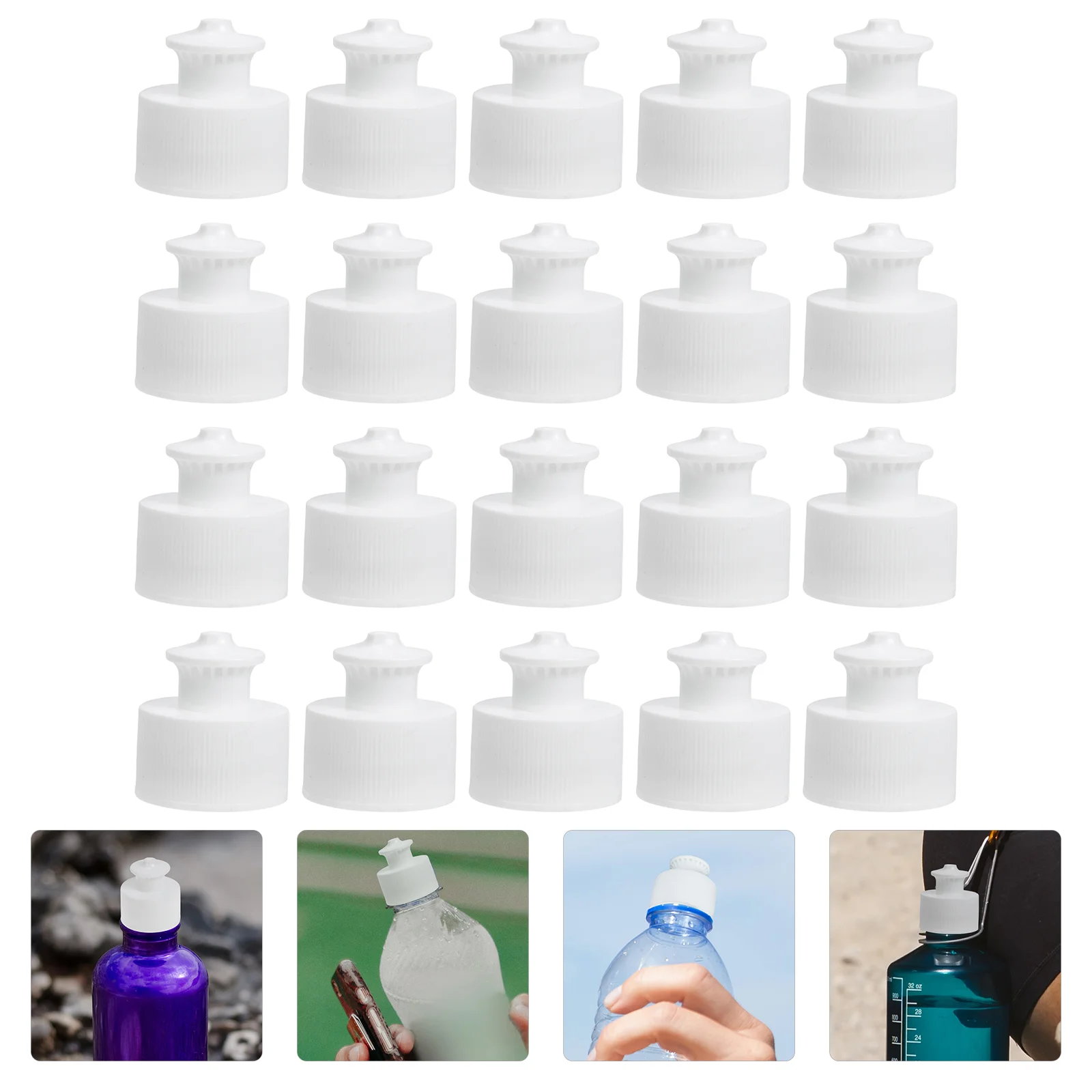 

Bottle Caps Water Lids Cap Push Lid Replacement Sports Sealing Bottles Screw Replaceable Portable Reusable Twisted Household